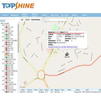 1280*720 freie Realzeitflotte GPS, das Plattform-Software für Motorrad aufspürt