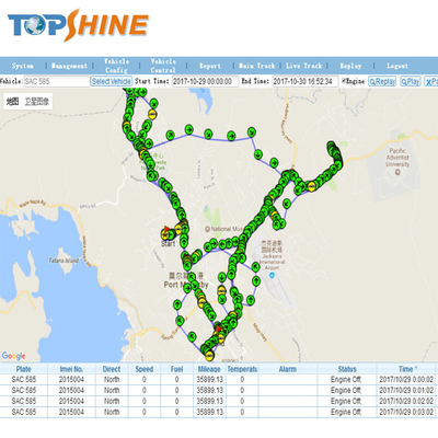 Kundenspezifischer freier PAS-Maschine GPS-Fahrzeug-Verfolger mit Übergeschwindigkeits-Warnung 1800Mhz