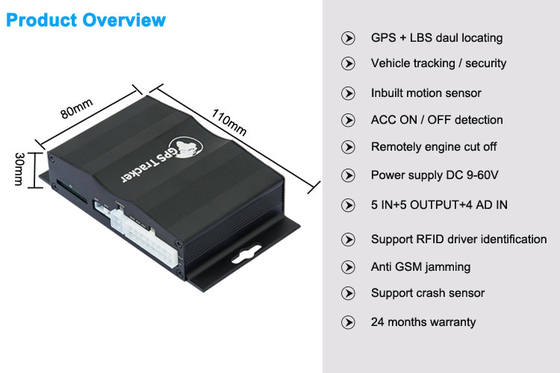 Fahrzeug-Verfolger-Stützzweiwegkommunikation 36 VDC GPS und Brennstoff-Überwachung