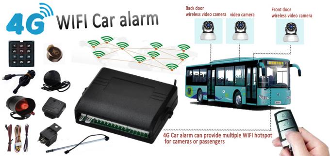 Verfolger des WiFi-Krisenherd-Fahrzeug-Autoalarms 4G GPS mit multi Kanal Videofahrer Identification der überwachungs-Tastatur-RFID