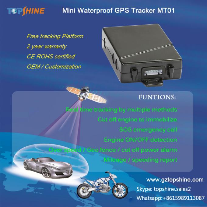 Wasserdichter Fahrzeug GPS-Verfolger Mini Easy Installation GPS, das Gerät mit PAS-Knopf-Relais freiem GPS-Tracking-System aufspürt